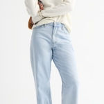Abercrombie & Fitch Abercrombie Fitch The Loose High Rise Curve Love Light Wash Denim Jeans Plus 32 Photo 0