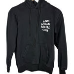 Anti Social Social Club Hoodie Size Medium Black Photo 0