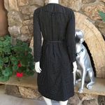 Gap  Long Sleeve Wrap Dress Modest Polka Dot Black White Women's Small Photo 2