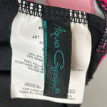 Aqua Green Swimsuit Floral Pink Black Size Small One Piece V-Neck Bathing Suit Photo 9
