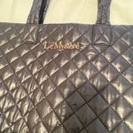 Le Mystere Large Quilted Black Tote Shoulder Bag shopper carryon Photo 1