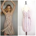 The Jetset Diaries Mini Wrap Dress Floral Print Spaghetti Strap Cream Medium New Photo 11