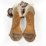 Joie  Fringe Suede Tan Heel Sandals Size 8 Photo 7