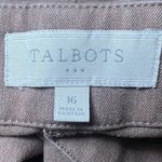 Talbots Pants Womens 16 Beige Straight Leg Minimalist Classic Office Career Photo 7