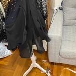 Ice Figure Skating Dress Women Black Long Sleeve Competition Dress, Size XL Photo 3