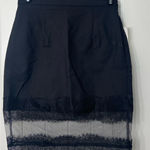 Tobi NEW  women’s black zip lace‎ decorated hem stretch miniskirt skirt small Photo 0