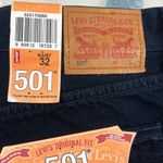 Levi's Levi’s 501 Straight Leg Button Fly Denim Shorts - Raw Hem Dark Wash NWY Size 32 Photo 5