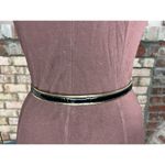 belt bow buckle black gold vegan leather Photo 6