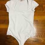 Free People Square Neck Chic White Women's Bodysuit Photo 0