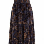 Anthropologie  Somerset Maxi Dress XXS Purple Velvet Tiered Smocked Gown Coquette Photo 0