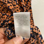 Black Rainn  Floral Accord Pleated Short Sleeve Blouse Sz L Photo 5