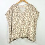 Entro Cap Sleeve Oversized Patterned Top Size Small Photo 0