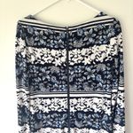 Eliza J  Blue White Floral Shift Dress Long Sleeve Stretchy Lined Wedding Modest Photo 5