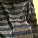 DKNY Striped, Sparkly, Short-Sleeve Dressy Blouse, Black, Bronze, Size XL Photo 6