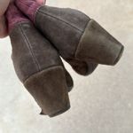 Earthies‎ Genoa Suede Ankle Booties Brown Burgundy Size 7.5 Comfort Heel Photo 6