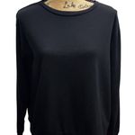 Flora Black Long Sleeve Sweatshirt with Lace Trim Detail Photo 0