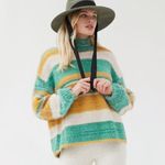Kimchi Blue Urban Outfitters  Fuzzy Striped Sweater Photo 2