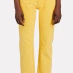 Mother Superior Jeans The Scrapper Cuff Ankle Fray in Golden Yellow Size 24 Photo 0