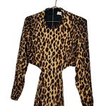 ALC Frank A.L.C. ALC Brown Tan Leopard Gabriela Gown Silk Formal Cut Out Maxi Dress Size 8 Photo 5