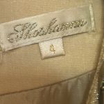 Shoshanna  - Gold Brocade Mini Dress W/ Green & Golden Sequins Size 4 Women’s Photo 5