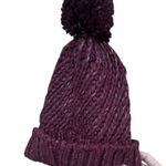Adidas Burgundy Knit Beanie with Gray Highlights Photo 0
