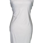 H&M NWT Beige Criss Cross Halter Back Bodycon Midi Dress L 12 Occasion Event Photo 0