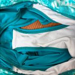 La Blanca  Bikini Set Sweatheart Halter Top Skirt Bottom blue green size 10 Photo 3