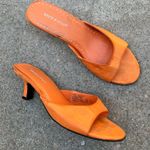 White Stag Vintage Y2K Orange Open Toe Kitten Heel Sandal Size 7.5 Shoe Photo 9