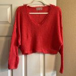 Urban Outfitters  Waffle Knit V-Neck Lightweight Sweater / Cropped Long Sleeve Photo 0