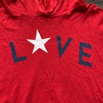 Sundry  Red Pullover ‘Love’ Hooded Sweatshirt 2 (M) Photo 2