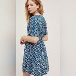 Anthropologie  HD In Paris Archipelago blue diamond geometric print dress. Photo 2