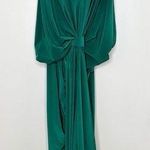MISA Los Angeles Domino Knee Length Dress in Emerald Green Photo 0
