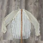 3.1 Phillip Lim  Sheer blous ruffle trim long sleeve ivory top size 2 Photo 6