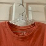 Time & Tru  Orange Ribbed Knit Short Sleeve Tee Photo 2