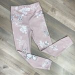 Anthropologie  Allfenix Lyla Floral Leggings Taupe Pink Small Photo 1