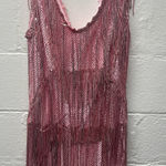 Pink Sequin Flapper Dress Size L Photo 1