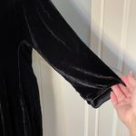 Grizas Lagenlook Silk Velvet Shift Balloon Midi Dress Black Small Photo 3