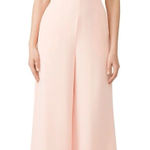 Fame and Partners  Blush Pink‎ Jumpsuit Flutter Sleeve V Neck Size 8 Wide Leg Photo 0