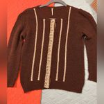 Free People  Brown Cardigan with Embellished Trim Photo 8