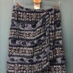 Charter Club Vtg charter‎ club 100% silk blue faux wrap midi skirt size 10 Photo 0
