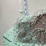 Alberto Makali NWT Women's Lace Sheer Fringe Hem Poncho Mint Green Size S/M Photo 9