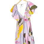 NWT La Ligne Stella Tiered Ruffle Cotton Midi Dress Lavender Swirl Size Small Purple Photo 15