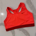 Nike Dri-Fit Swoosh Racerback Sports Bra Women's Large Orange Non Padded Workout Photo 1