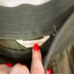 Soft Surroundings | High Rise Pleated Wide Leg Jogger pants Size M Olive Green Photo 2