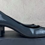 Tahari Wicked embellished grey slip on patent loafers pumps size 10 Photo 0