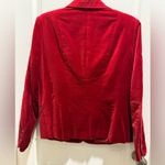Coldwater Creek Women's red velvet blazer size M Photo 5