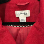 st. john's bay St. John’s Bay Cashmere And Wool Blend Pea Coat Deep Red Size Medium NWOT Photo 1