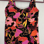 Lands' End Tankini Womens Size 4 Bright Floral Swim Top Lined With Underwire Photo 0