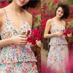 Yumi Kim  Kaia Floral Printed Ruffle Maxi Dress Kingston Garden Size 2 Photo 1