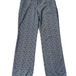 Akris Punto  Black & Blue Print Geometric Wide Leg Pants Size US 6 Photo 0